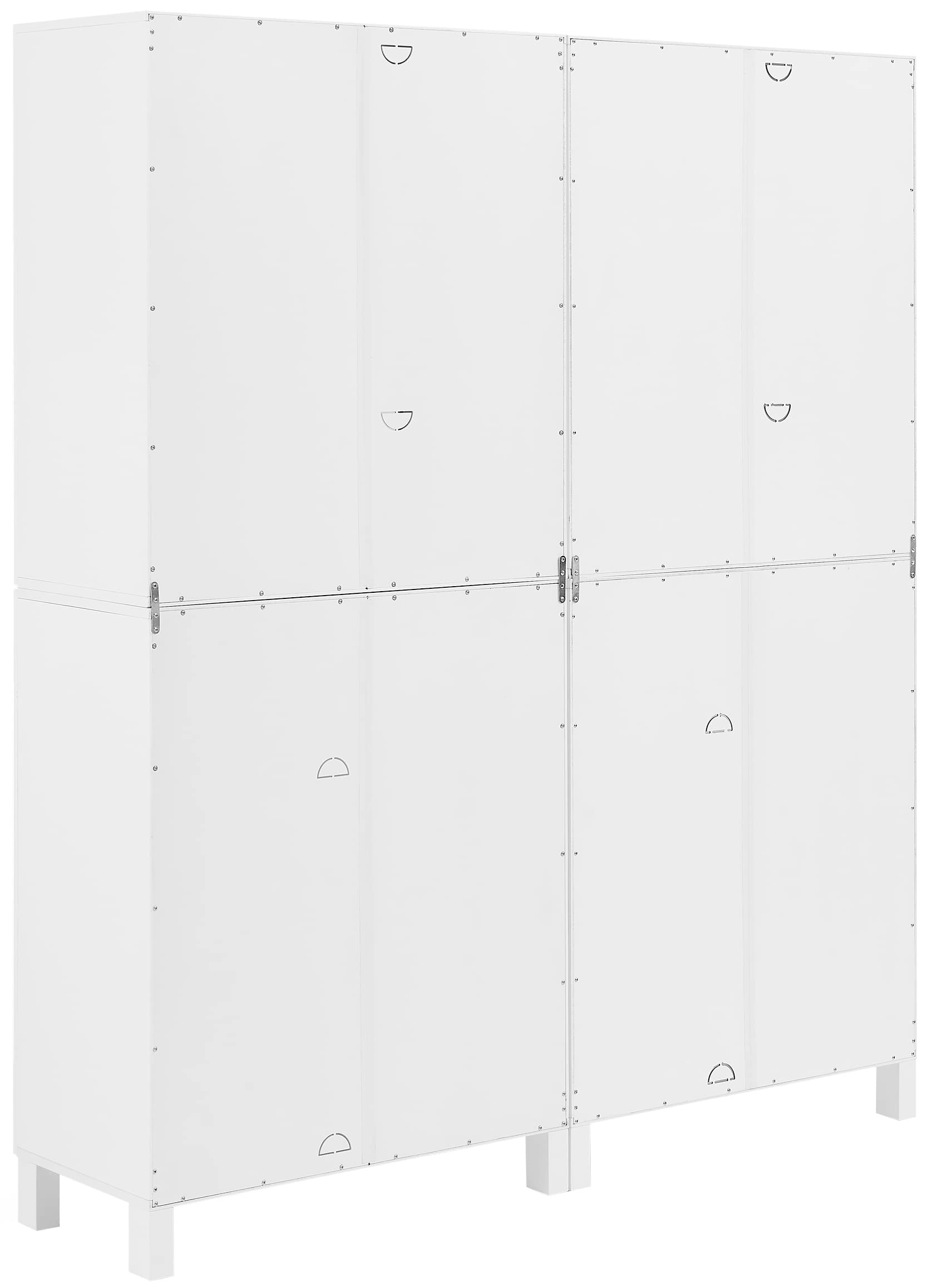 Crosley Furniture Cassai 2-Piece Pantry Storage Cabinet Set With Shelves, Kitchen, Dining, Or Laundry Room, White