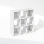 Furinno Pelli Cubic Storage Cabinet, Bookcase, Bookshelf, 9-Cube, White