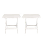 Casual Home Small Folding Side Table (2-Piece Set), 100% Solid Wood, Portable Patio Outdoor Small Table, Plant Stand, No Assembly