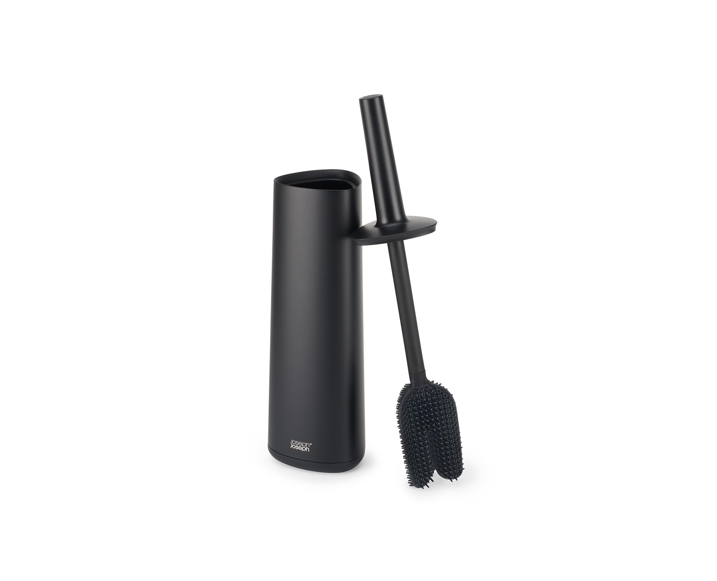 Joseph Joseph Flex 360, Advanced Smart Toilet Brush and Storage Holder Set with Anti-drip, Anti-Clog, Triple-Action Replaceable 