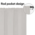 Easy-Going Rod Pocket Blackout Curtains For Bedroom, Room Darkening Window Curtains For Living Room, Thermal Insulated Noise Reduction Solid Window Drapes, 2 Panels (42X63 In, Light Linen)