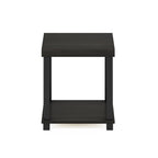 Furinno Turn-N-Tube Classic 2-Tier End Table, Side Table, Espresso/Black