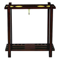 STRAIGHT FLOOR CUE RACK-CHESTNUT