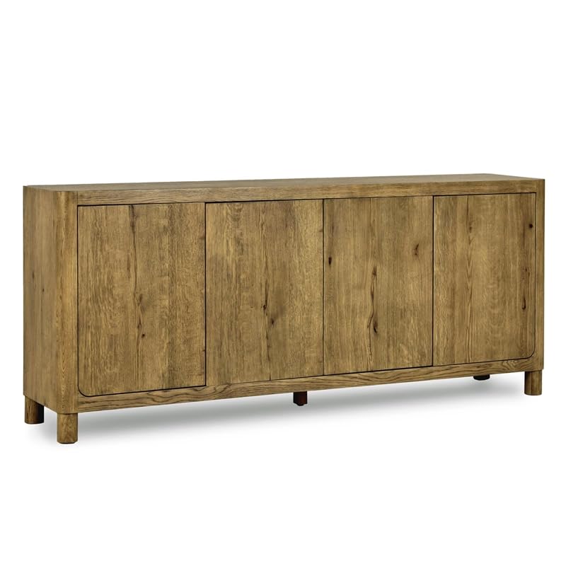 Kosas Home Orlando 4-Door Modern Solid Wood Sideboard in Light Brown