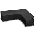 Kylinlucky Patio Sectional Sofa Cover L-Shaped,104'X 83' Waterproof Outdoor Sectional Couch Cover Black