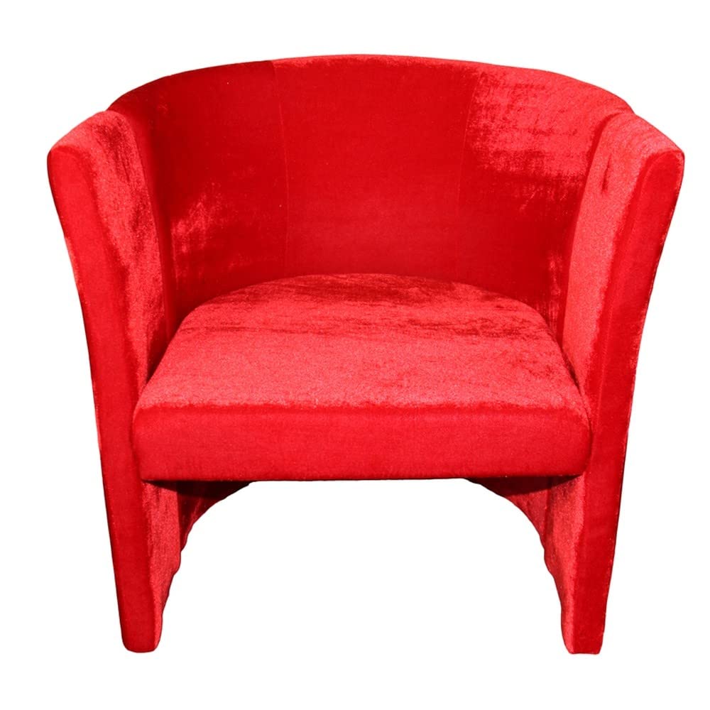HomeRoots Wood, Polyurethane Foam: 97%, Polyester Fabric: 3% 25' Luxurious Wood and Red Microfiber Folding Chair
