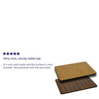 Flash Furniture Glenbrook 30'' x 48'' Rectangular Table Top with Natural or Walnut Reversible Laminate Top