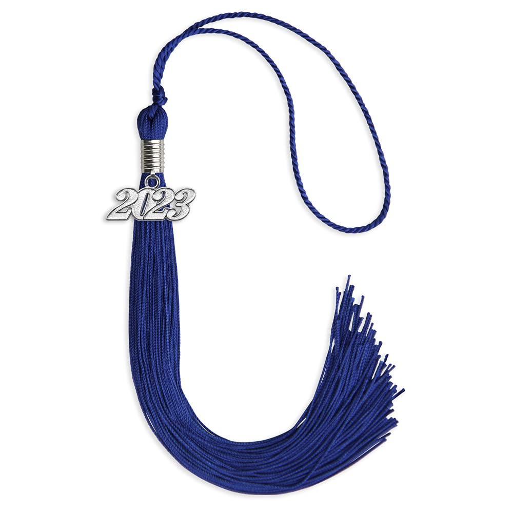 Endea Graduation Single Color Tassel with Silver Date Drop (Royal Blue, 2023)