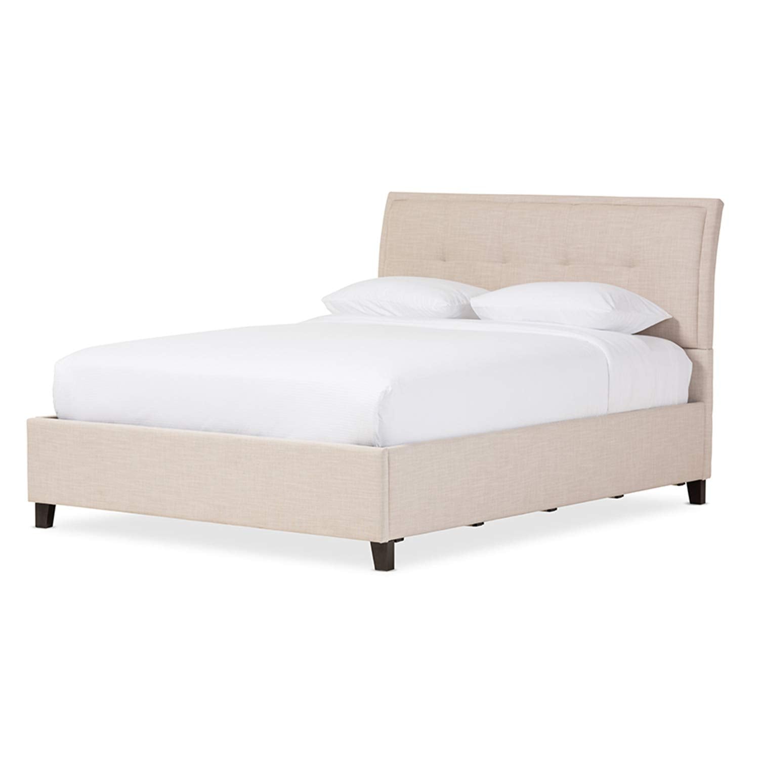 Baxton Studio Lea Queen Platform Bed in Beige