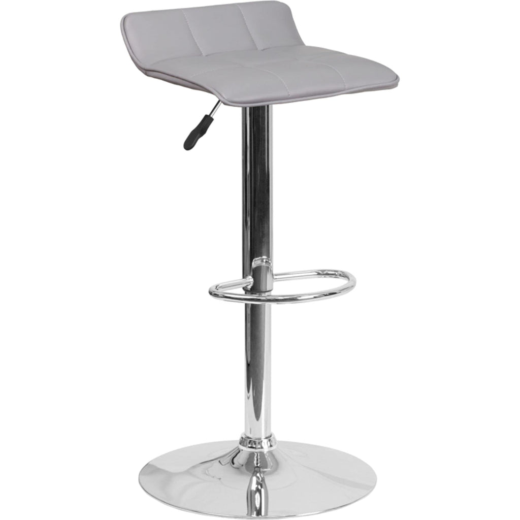 Flash Furniture Carmel Series 24" High Transitional Walnut Counter Height Stool With Nail Trim In Black Leathersoft