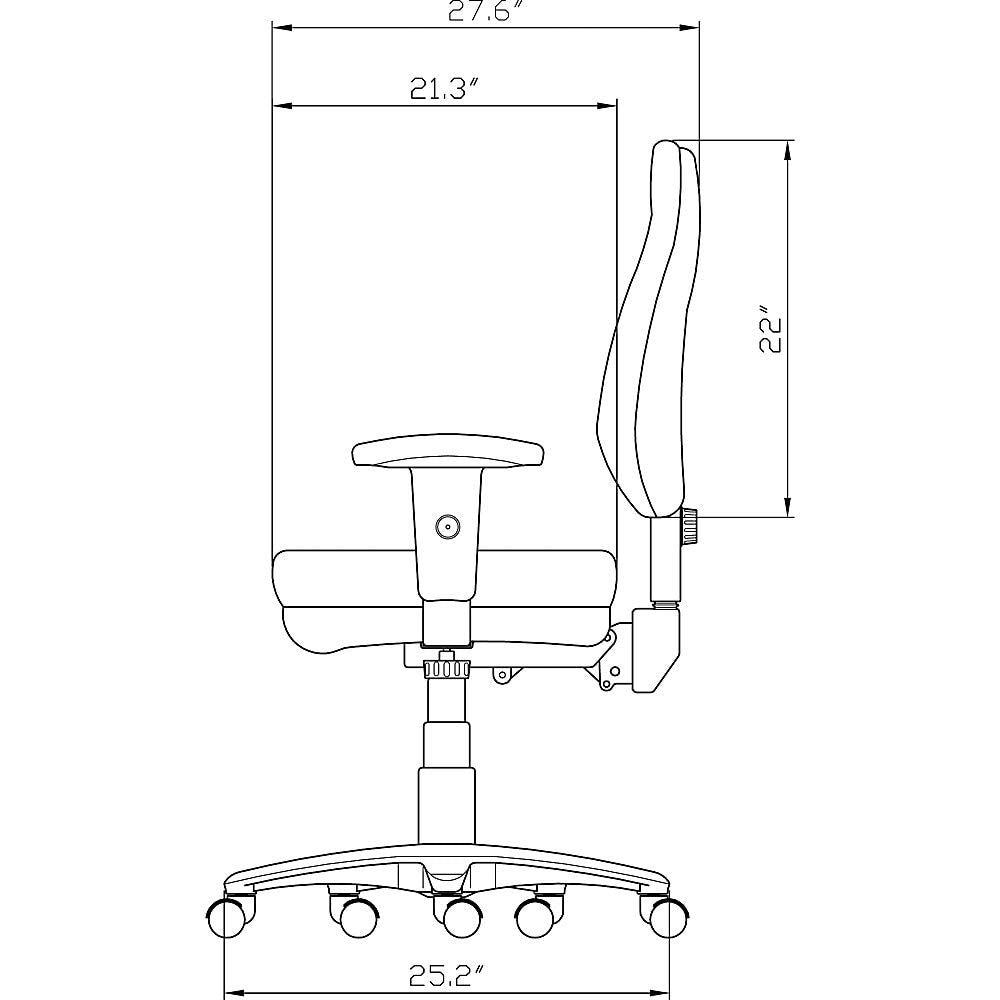 Lorell Baily High-Back Multi-Task Chair, Gray