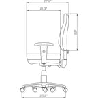 Lorell Baily High-Back Multi-Task Chair, Gray