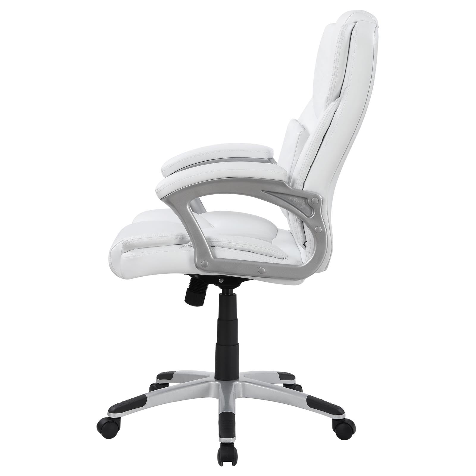 Coaster Home Furnishings Kaffir Adjustable Height Office Chair White and Silver