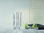 Nachtmann Square Collection, 11'' Glass Vase, Modern Geometric Design, Bavarian Crystal, Clear, Dishwasher Safe