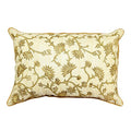 Sadyaska Silk Dupion Hand Embroidered Cushion Cover Floral Decorative Patio Sofa Chair Office Couch Pillow Cushion Case 12X18