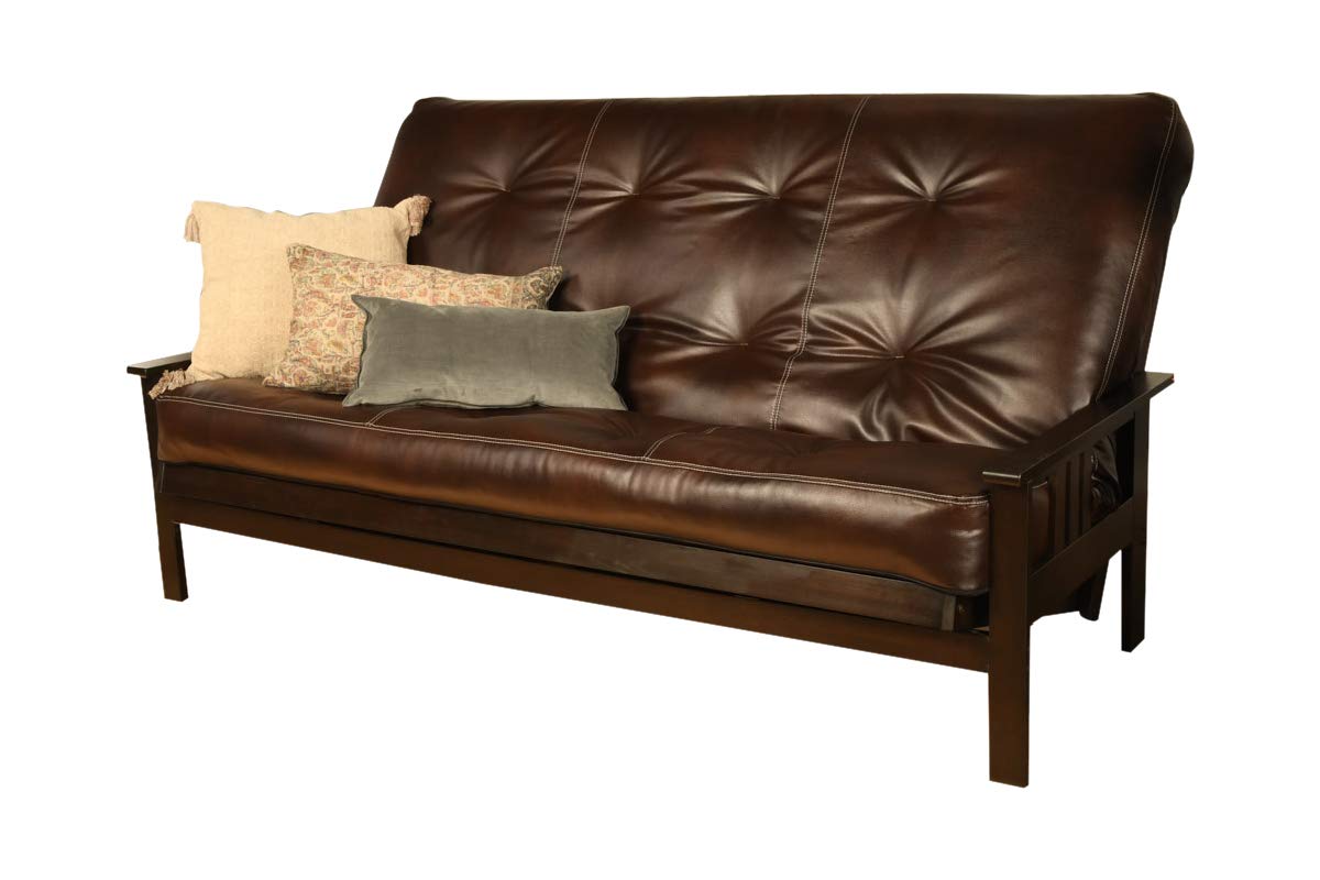 Kodiak Furniture Monterey Queen-Size Futon, Espresso Finish With Oregon Trail Java Mattress