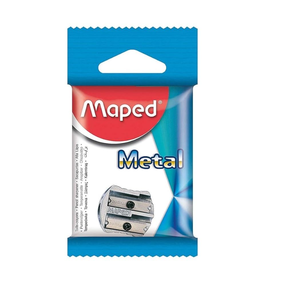 Maped - Classic 2-Hole Metal Pencil Sharpener - Precision & Durability - Efficient Sharpening - Built To Last - Value For Artist
