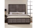 Coaster 215711Q Ingerson Upholstered Bed, Queen, Smoked Peppercorn/Grey