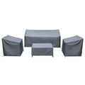 Baner Garden Patio Furniture Covers,Outdoor Furniture Cover Waterproof,Patio Furniture Set Covers For 4 Piece Outdoor Conversation Set,Patio Covers Set-Xx-Large (Grey)