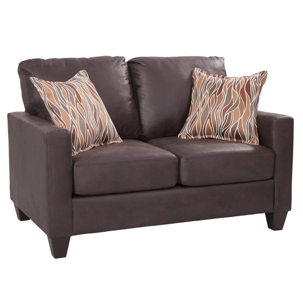 American Furniture Classics Square Arm Loveseat Sofas, Brown