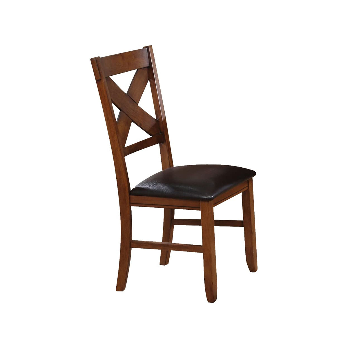 ACME Apollo Side Chair (Set-2) - 70003 - Espresso PU & Walnut