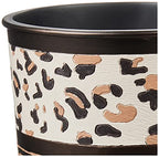 Popular Bath Jezella Collection Animal Print Trash Can, Multicolor, Resin Material, Open-Top, 9' X 6' X 9.5'