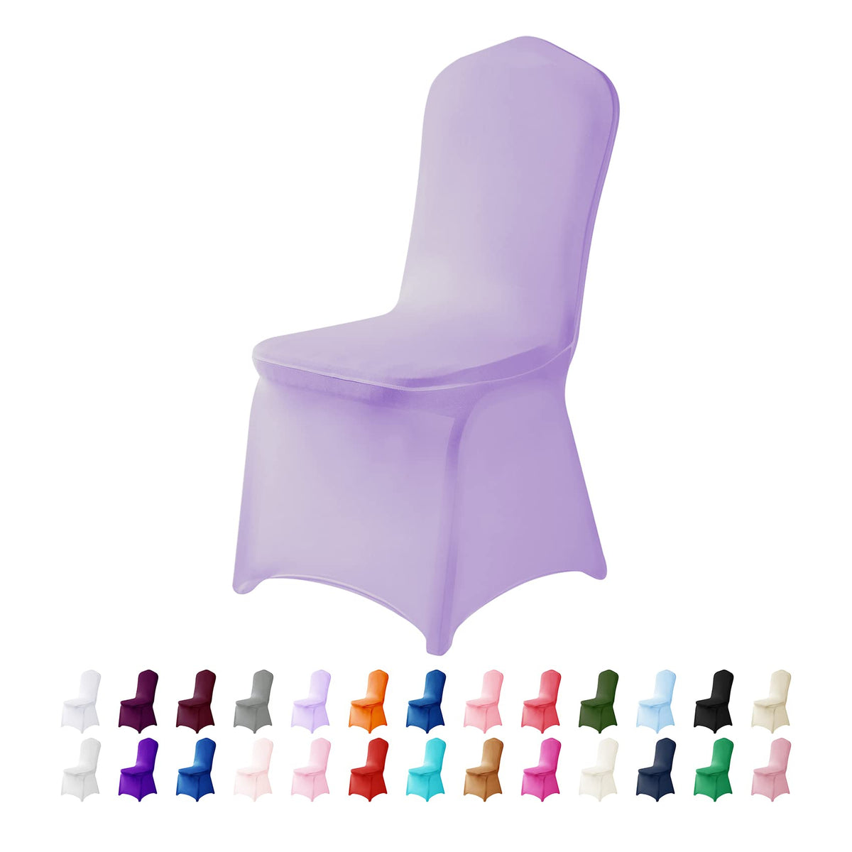 Spandex Chair Cover,12Pcs ,Chair Covers,Living Room Chair Covers,Removable Chair Cover Washable Protector Stretch Chair Cover For Party, Banquet,Wedding Event,Hotel(Lavender)