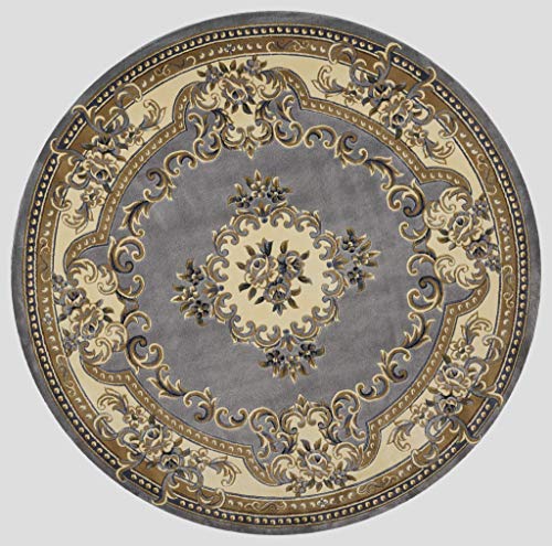 HomeRoots Decor 7'7' Round Polypropelene Slate Blue Area Rug