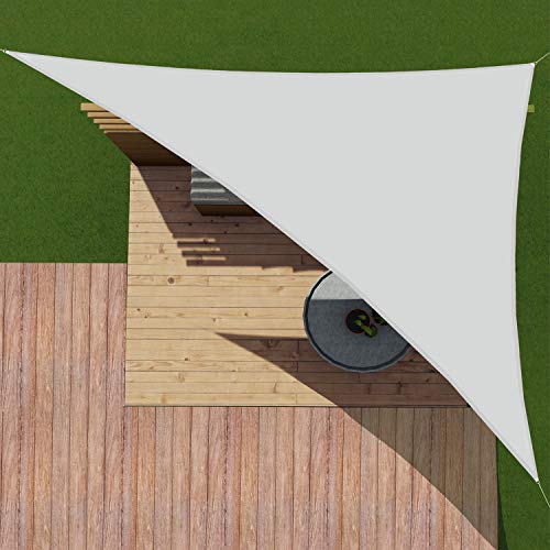 Patio Paradise 10' X 13' X 16.4' Ft 260 Gsm Waterproof Sun Shade Sail-Light Grey Triangle Uv Block Durable Awning Canopy Outdoor