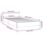 vidaXL Bed Frame with Headboard Home Indoor Bed Accessory Bedroom Upholstered Single Bed Base Furniture Dark Gray 39.4"x79.9" Twin XL Fabric