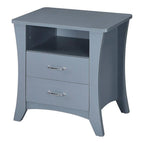 Acme Colt 2-Drawer Wooden Nightstand in Gray
