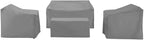 Crosley Furniture Patio Furniture Covers, Waterproof 4-Piece Cover Set for Outdoor Chairs, Loveseat, Table, Gray