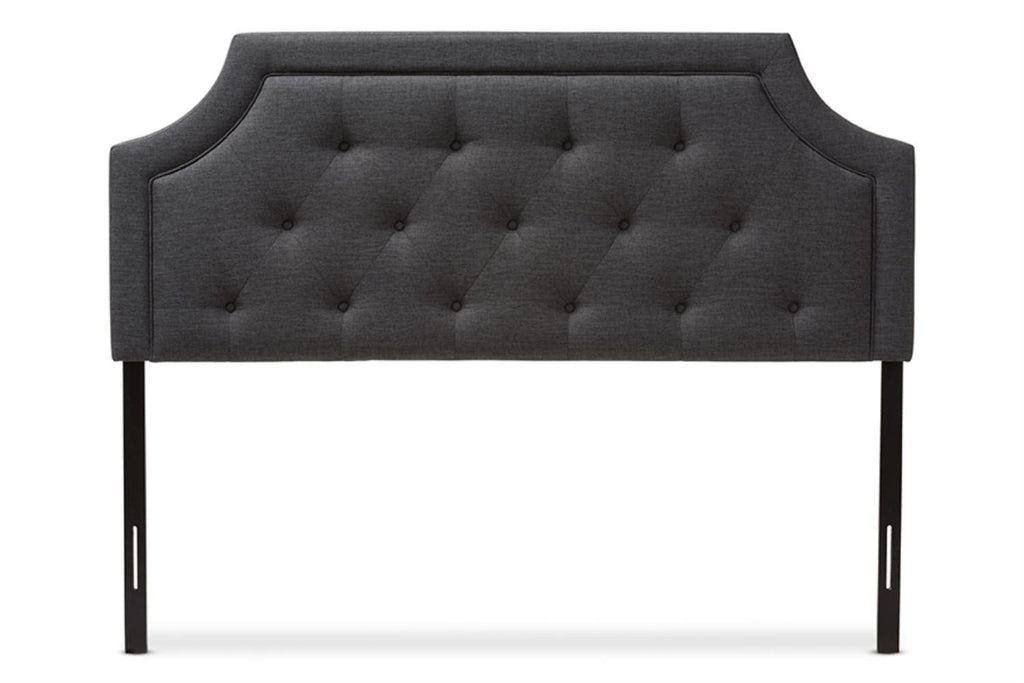Baxton Studio Mars Modern and Contemporary Dark Grey Fabric Full Size Headboard
