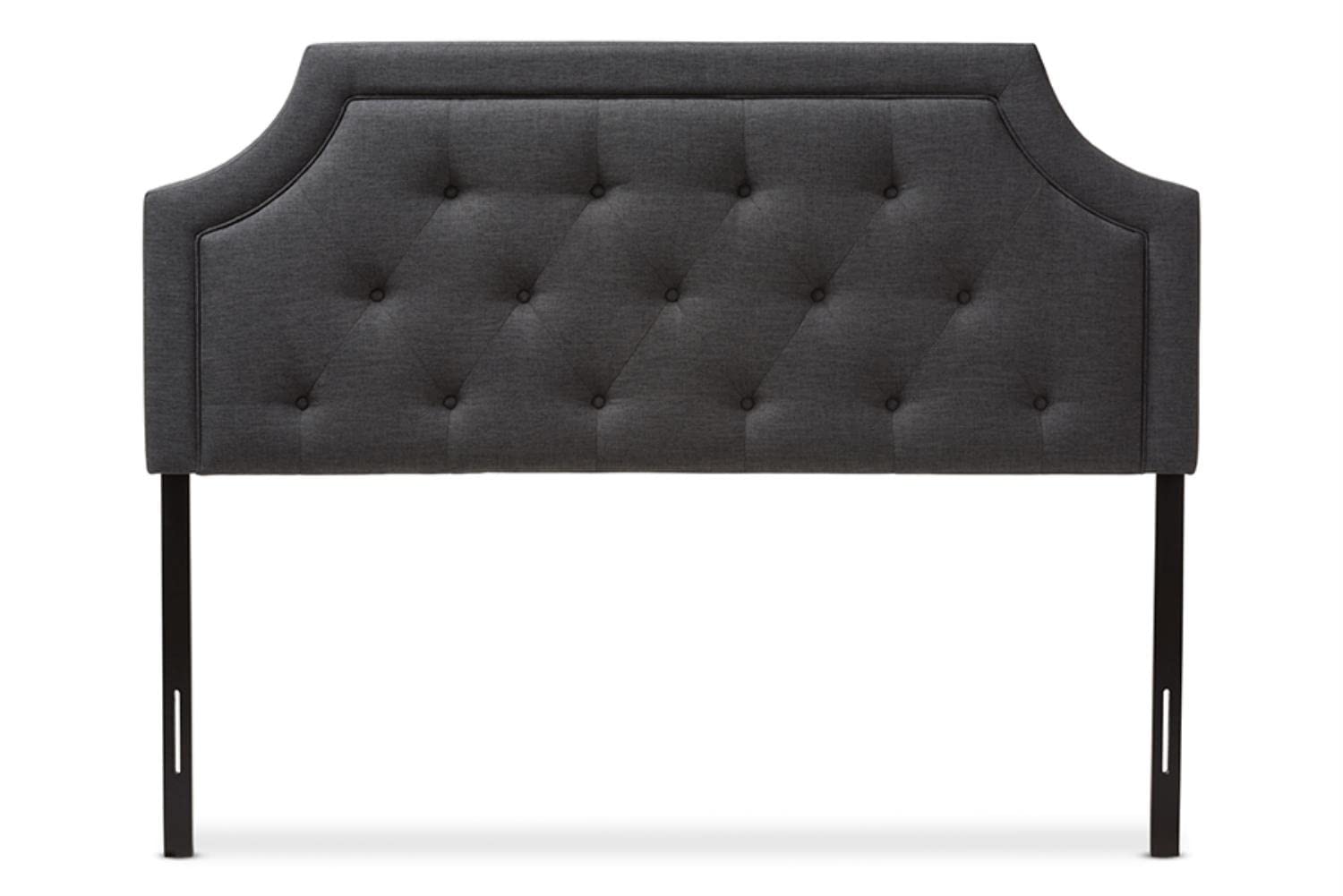 Baxton Studio Mars Modern and Contemporary Dark Grey Fabric King Size Headboard