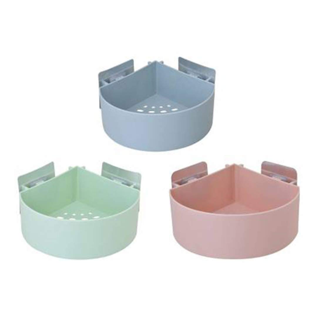 VENI MART Multipurpose Triangle Corner Shelf  NoDrill SelfAdhesive Wall Holder for Kitchen & Bathroom | Strong Plastic Corner