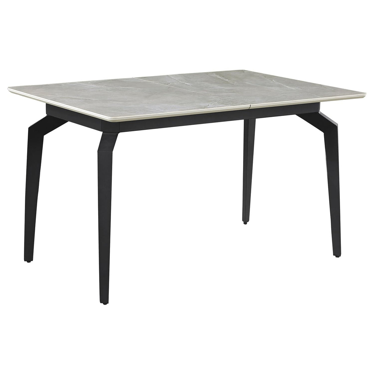 Coaster Home Furnishings Mina Rectangular Dining Table Grey Ceramic and Sandy Black