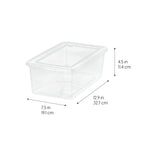 Iris Usa 5.9 Qt Plastic Stackable Storage Container Bin With Latching Lid, 20 Pack - Clear, Nestable Box Tote Closet Organization Toys School Art Supplies Shoe Shoebox