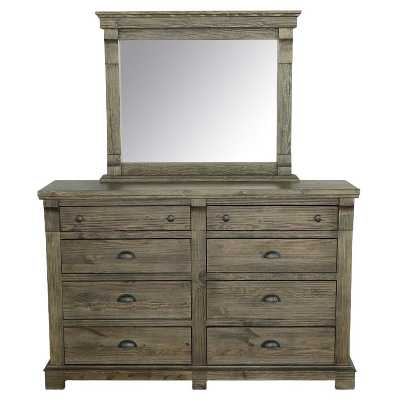 Progressive Furniture 8-Drawer Dresser & Mirror