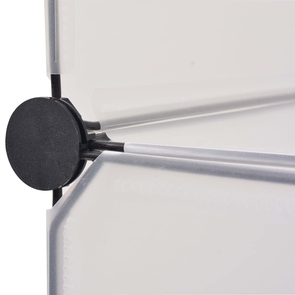 vidaXL White Interlocking Shoe Organizer with 12 Compartments, Easy to Clean, Made with Durable Plastic and Steel Frames