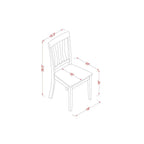 East West Furniture Aman5-Bch-W 5 Piece Dinette Set For 4 Includes A Round Kitchen Table With Pedestal And 4 Kitchen Dining Chairs, 36X36 Inch, Black & Cherry