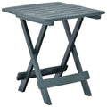 vidaXL Foldable Patio Table - Green, Weather-Resistant Plastic - Slatted Design, 17.7"x16.9"x19.7", Perfect for Patio, Deck