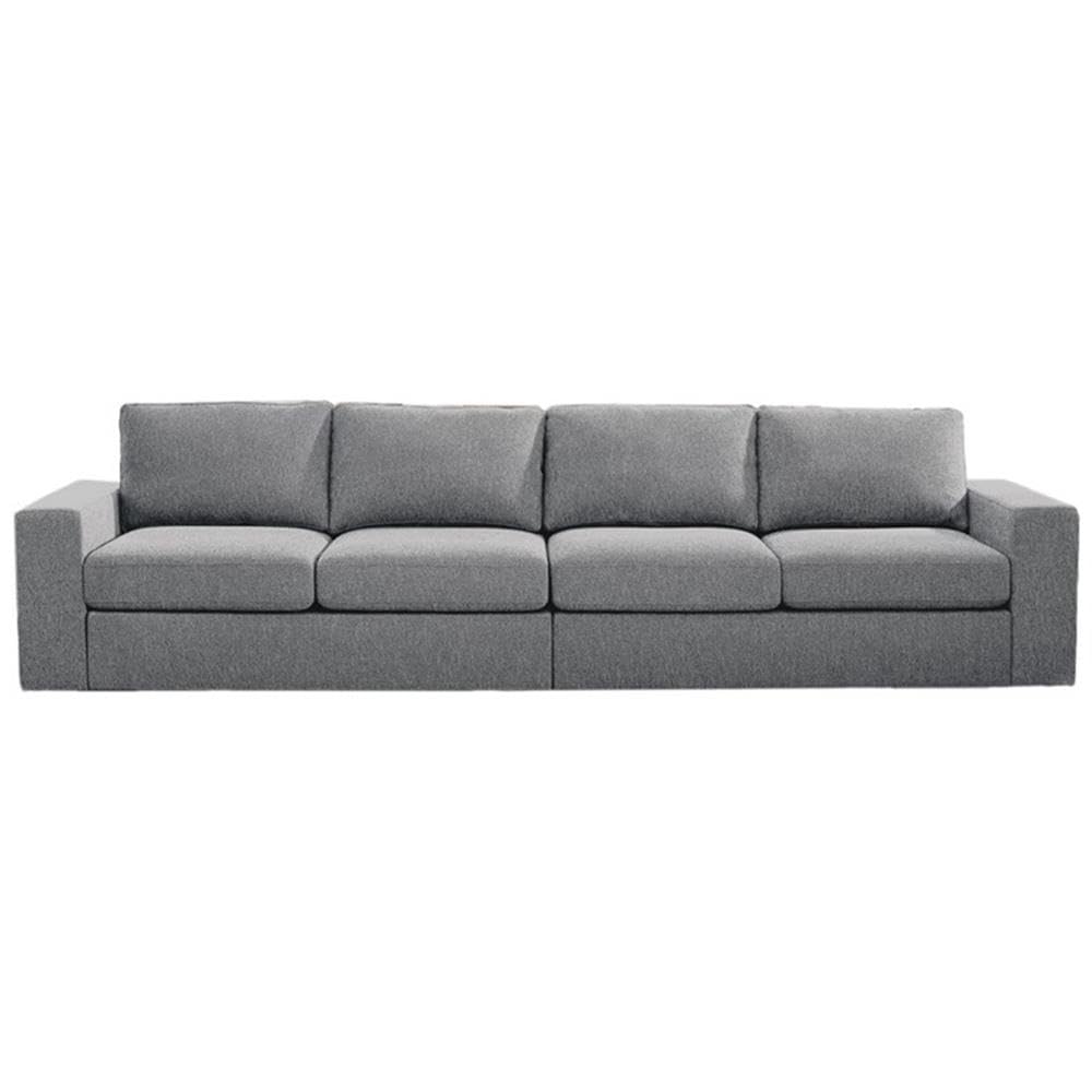 Lilola Home Jules 4 Seater Sofa in Light Gray Linen