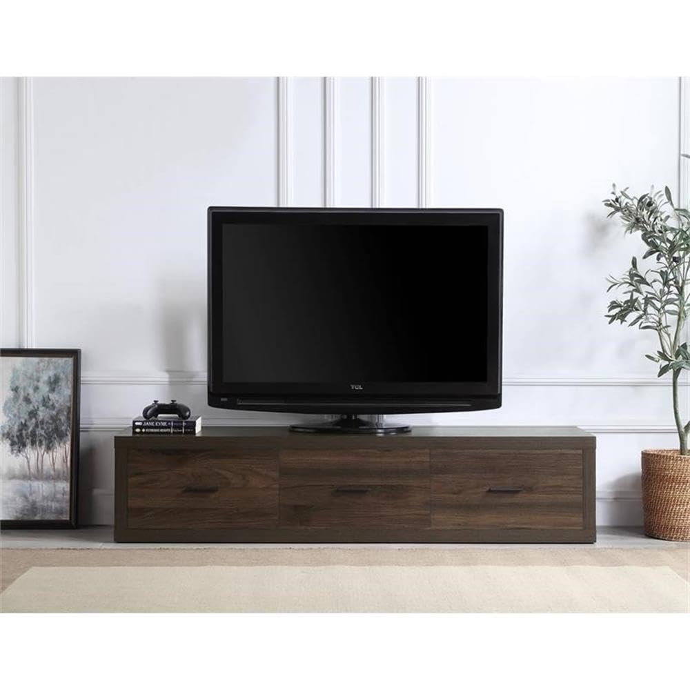 Acme Harel Wooden Rectangular TV Stand - Thumbnail 2