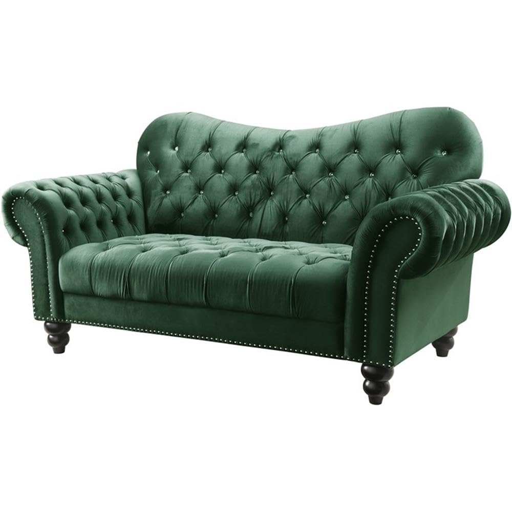 Acme Iberis Loveseat in Green Velvet