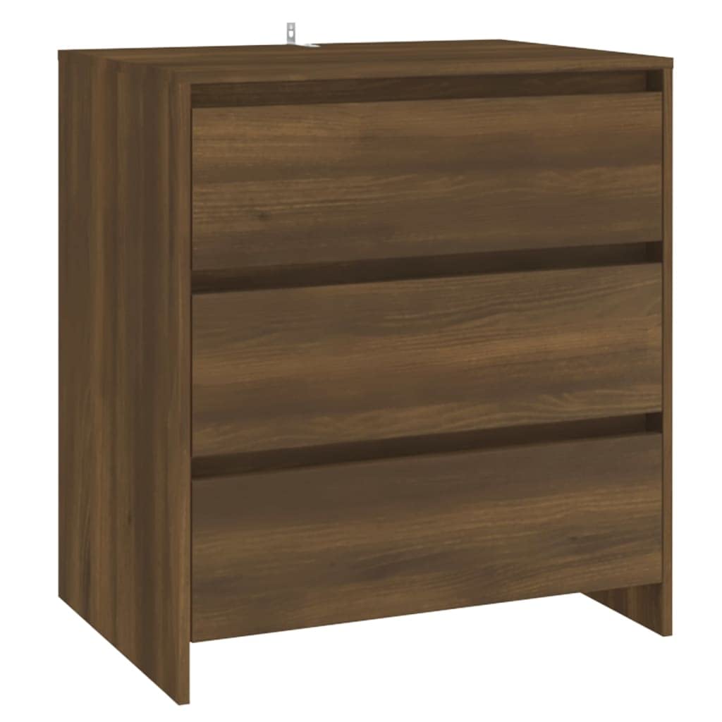 vidaXL Sideboard Brown Oak 27.6&quot;x16.1&quot;x29.5&quot; Chipboard