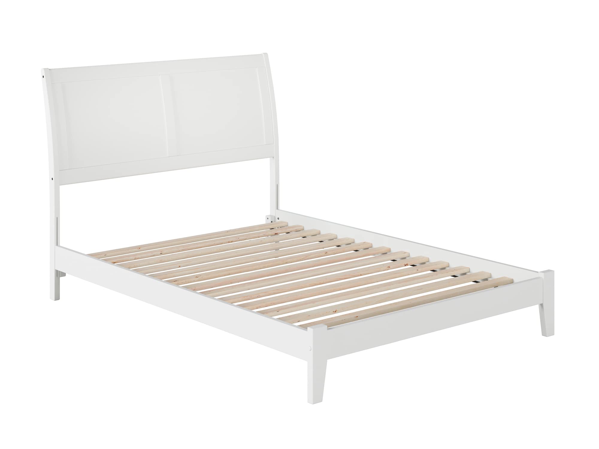 AFI, Portland, Low Profile Wood Platform Bed, Full, White