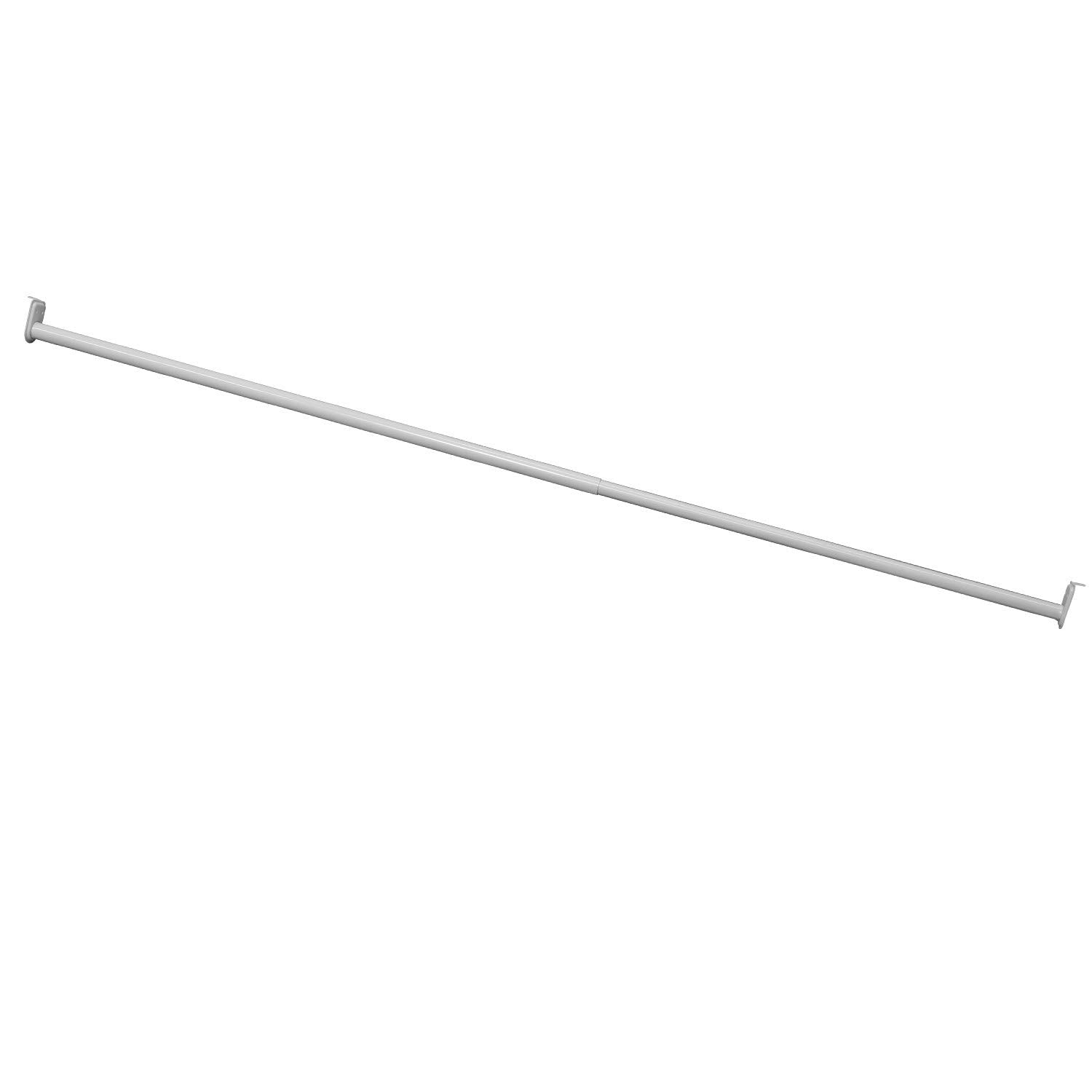 Adjustable Closet Rod, Steel 72 Inch to 120 Inch, 30 Pound Capacity, White - Design House, 205849