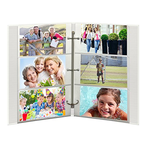 3-Ring Photo Album 300 Pockets Hold 4X6 Photos, White