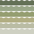 Whaline 69Ft Bulletin Border Stickers 6 Sage Green Color Classroom Scalloped Trim Border Self-Adhesive Boho Die-Cut Board Border