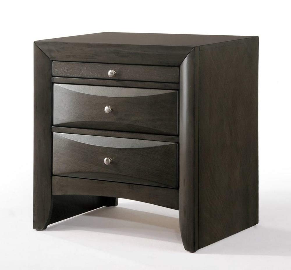 Acme Ireland 2 Drawer Nightstand in Gray Oak